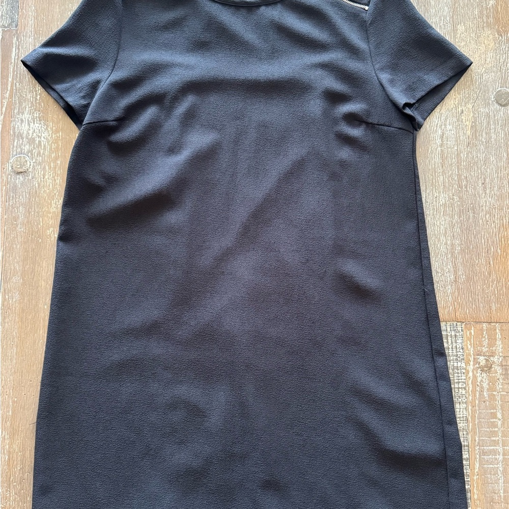 Zara Black Short Sleeve Mini Dress